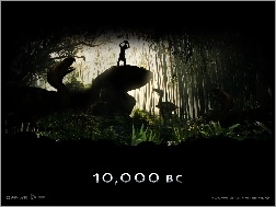 zwierzęta, las, 10000 Bc, człowiek